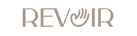 REVOIR logo in beige on a white background